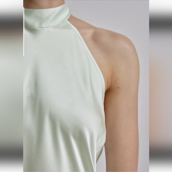 SOLD NWT Silk Maison French Bow Halterneck Silk Maxi Dress - Picture 3 of 9